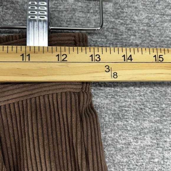 Halara Corduroy Pleated Pants Women Size Small Brown Elastic Waist NEW - Picture 5 of 9